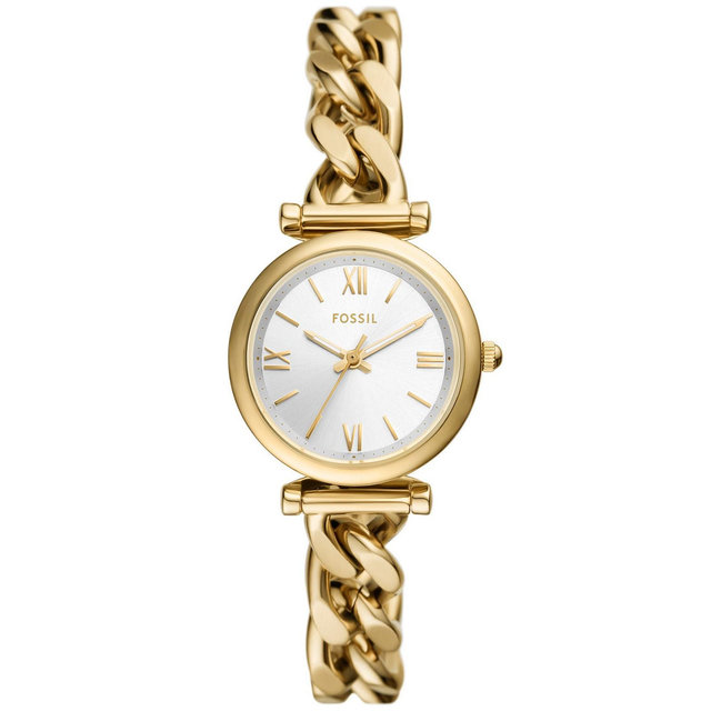 Fossil Women's Carlie Three-Hand Gold-Tone Stainless Steel Watch 28mm