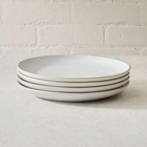Mill Stoneware Salad Plates, Natural, Set of 4