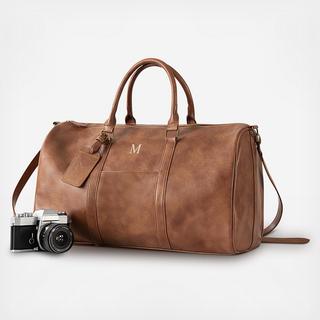 Personalized Vegan Leather Transport Duffel