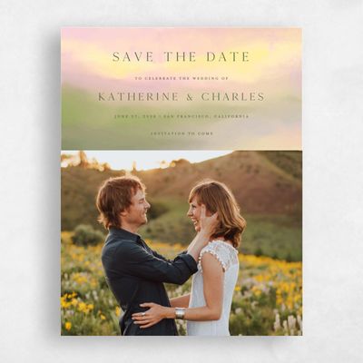 Green Photo Wedding Save the Date - Highland Photo
