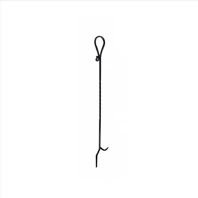 Panacea Black Powder Coated Steel Fireplace Poker