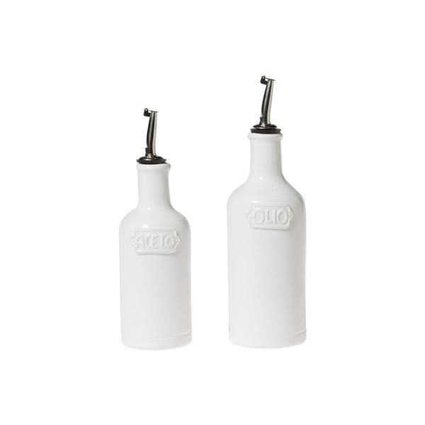 Fresh White Oil And Vinegar Set