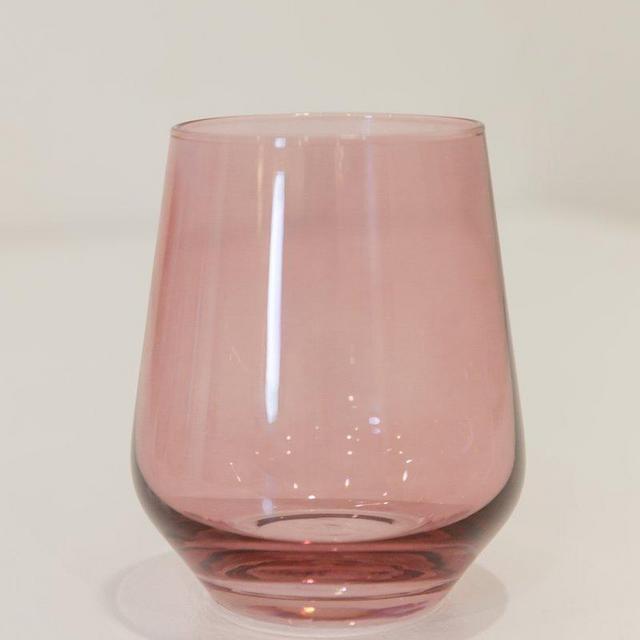 Estelle Colored Wine Stemless - Set of 6 {Rose}