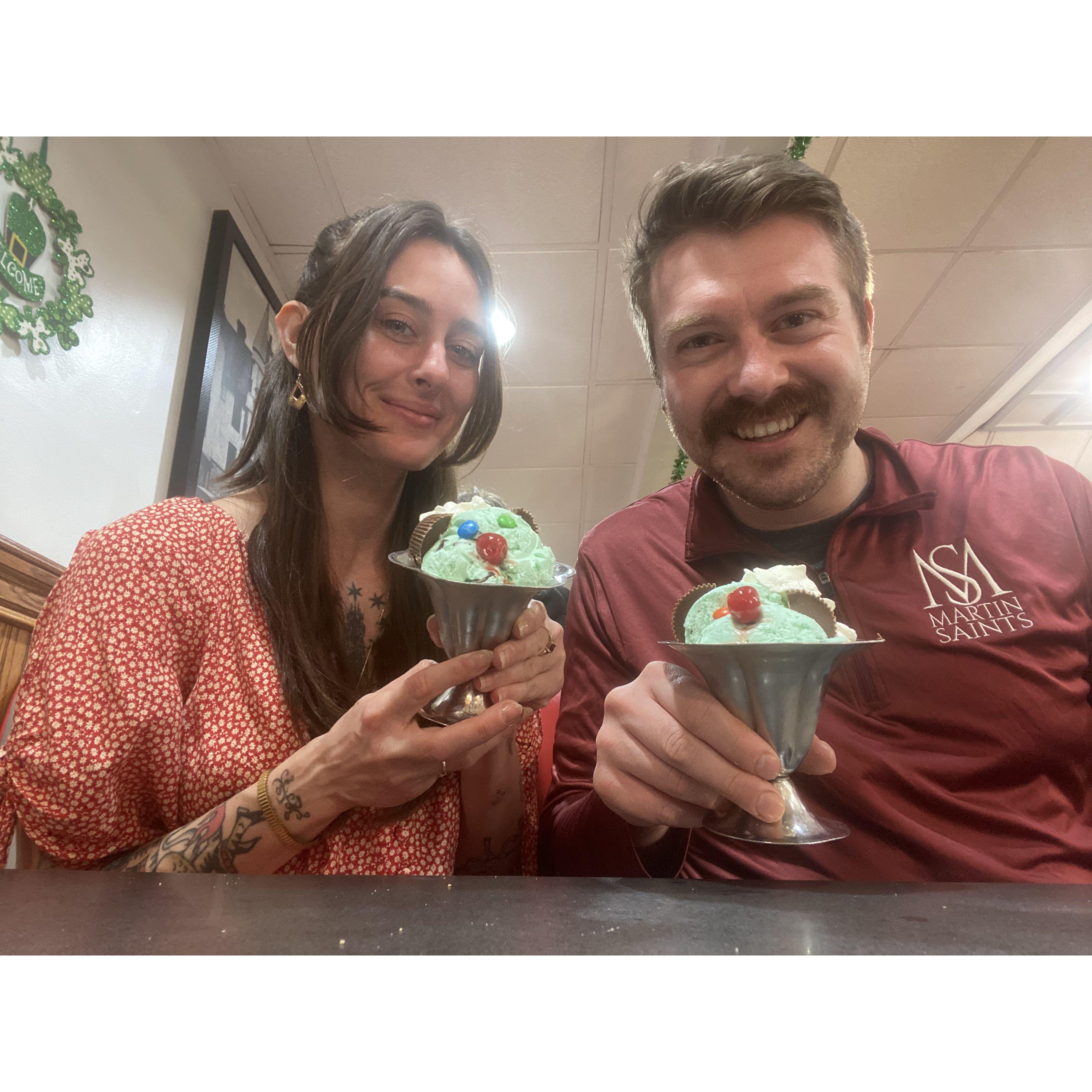 Brett and I both love the Friendly's Monster Mash Sundae.