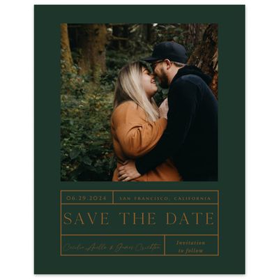 Dark Forest, Green Wedding Digital Save the Date - Colfax Photo