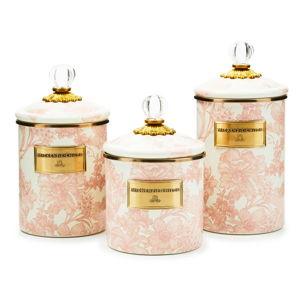MacKenzie-Childs English Garden Enamel Canister- Medium
