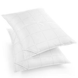 Calvin Klein Grid-Print Standard Down Alternative Pillows, 2-Pack, Medium to Firm Support Hypoallergenic Fill