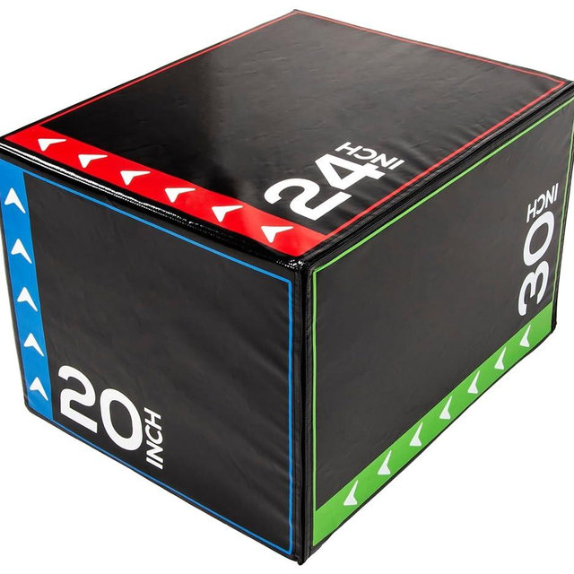 BalanceFrom 3 in 1 20 Inch 24 Inch 30 Inch Foam Plyometric Box Jumping Exercise Jumping Trainer, 16-Pound or 60-Pound, Multiple Colors Available