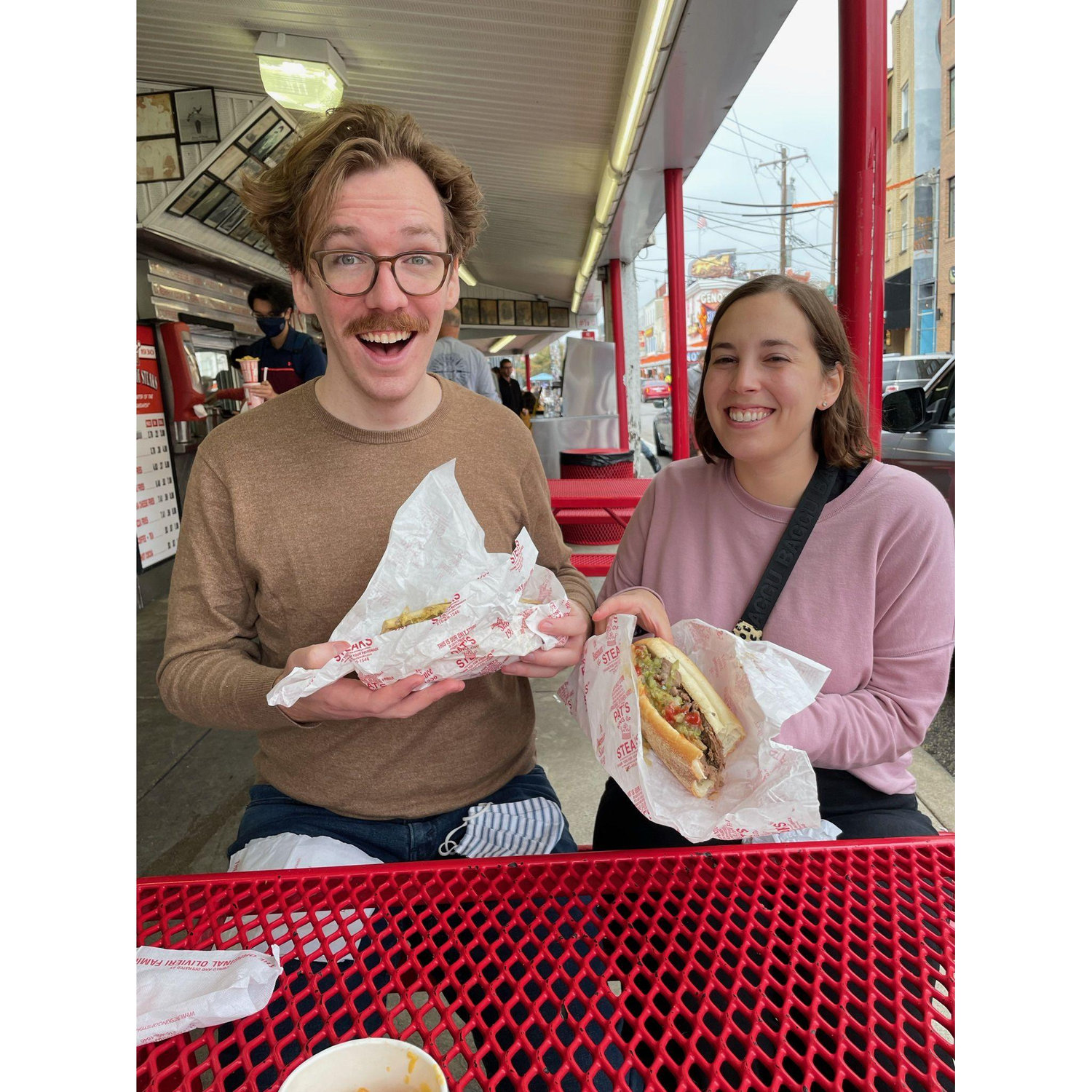 John's first Philly Cheesesteak