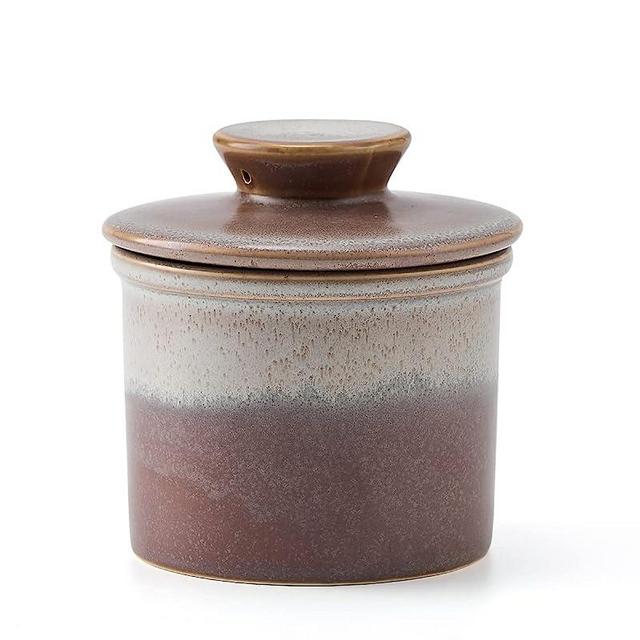 XELA Porcelain Butter Keeper Crock, French Butter Crock for Counter, Butter Keeper With Water Line for Fresh Spreadable Butter- Ziying