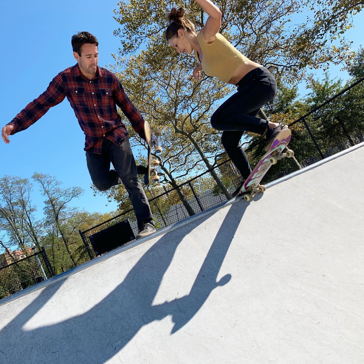 Our weekends are mostly spent skating and that's how we met.