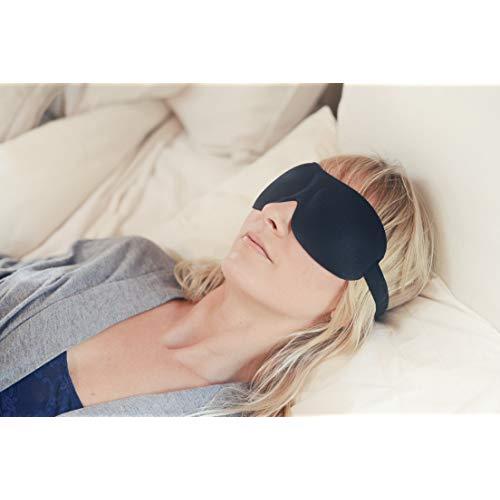 Luxury Patented Sleep Mask, Nidra® Deep Rest Eye Mask with Contoured Shape and Adjustable Head Strap, Perfect for Side Sleeper, Light Blocking, Sleep Deeply Anywhere, Anytime, Wake Up Refreshed
