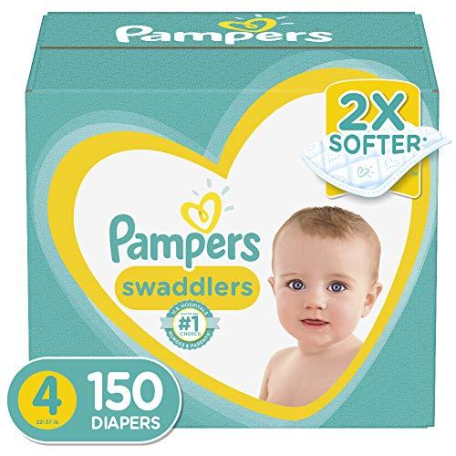 Diapers Size 4, 150 Count - Pampers Swaddlers Disposable Baby Diapers, ONE MONTH SUPPLY