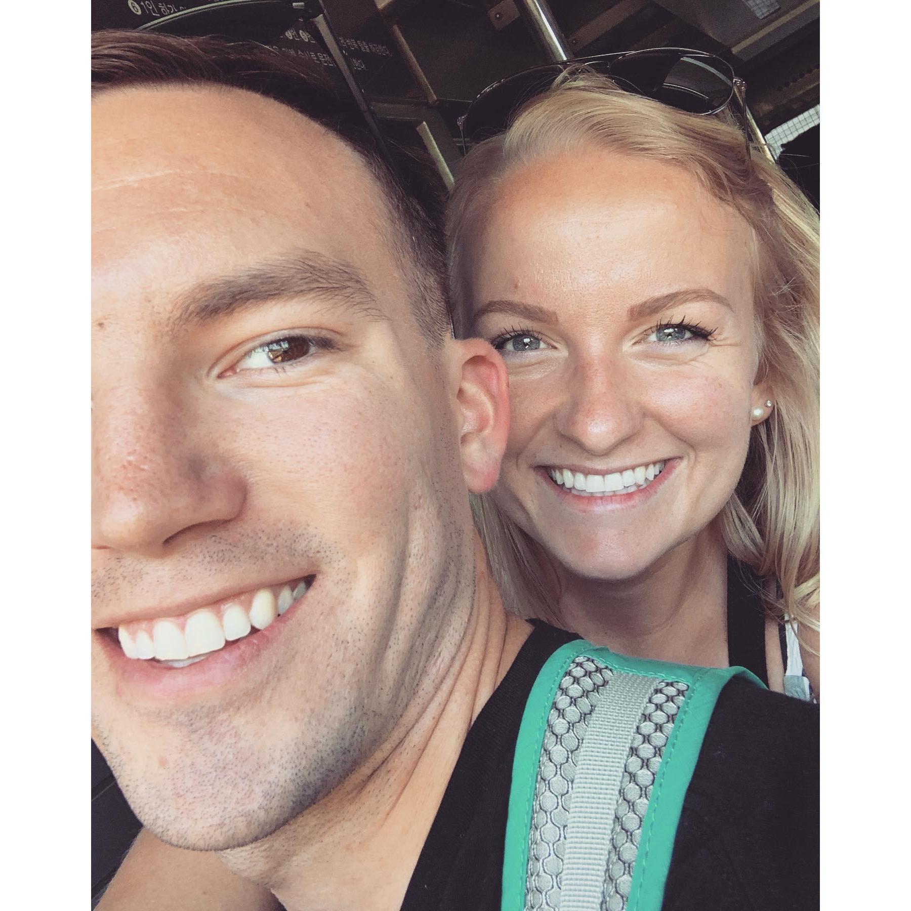 This was one of many photos taken in the middle of a very fun summer together in South Korea.