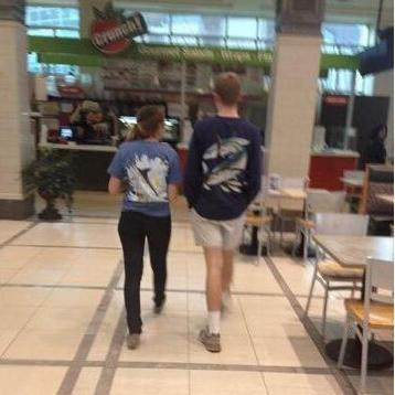 This might be our first picture together. Matching "Guy Harvey" t-shirts. SouthPark mall circa 2012