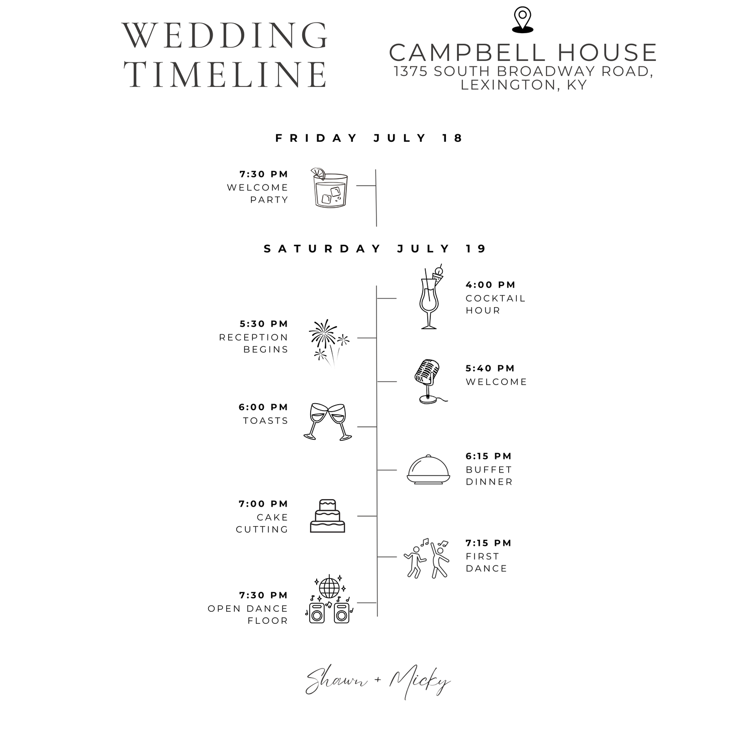 Wedding Timeline