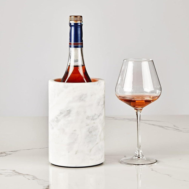 French Kitchen Elegant White Marble Wine Cooler,Elegant Design,Multi-functional,kitchen,Dining room,Marble Wine Chiller