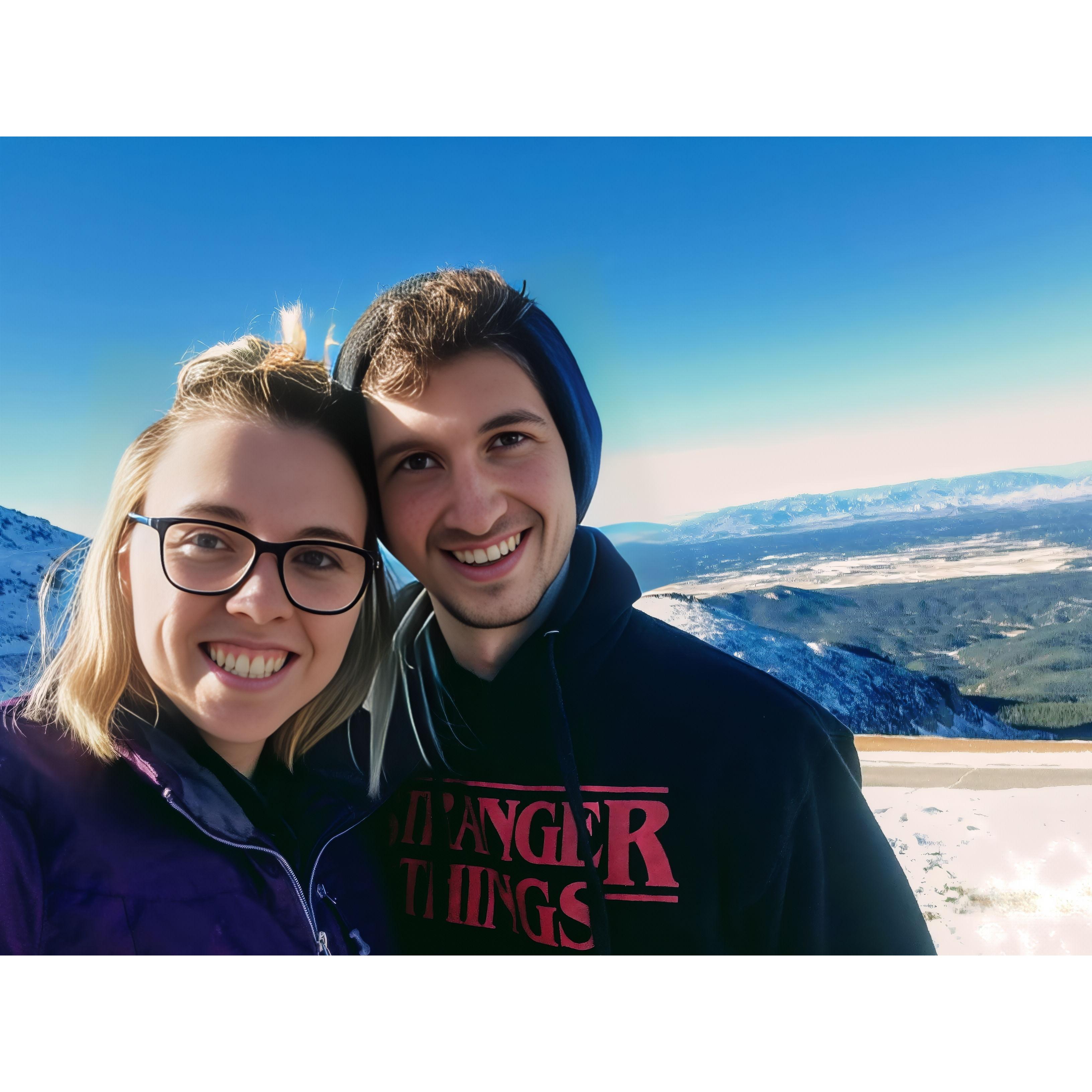 Pikes Peak on our first trip to Colorado. This drive up was crazy! We had to stop for a break after some particularly crazy turns, and this was the awesome view!