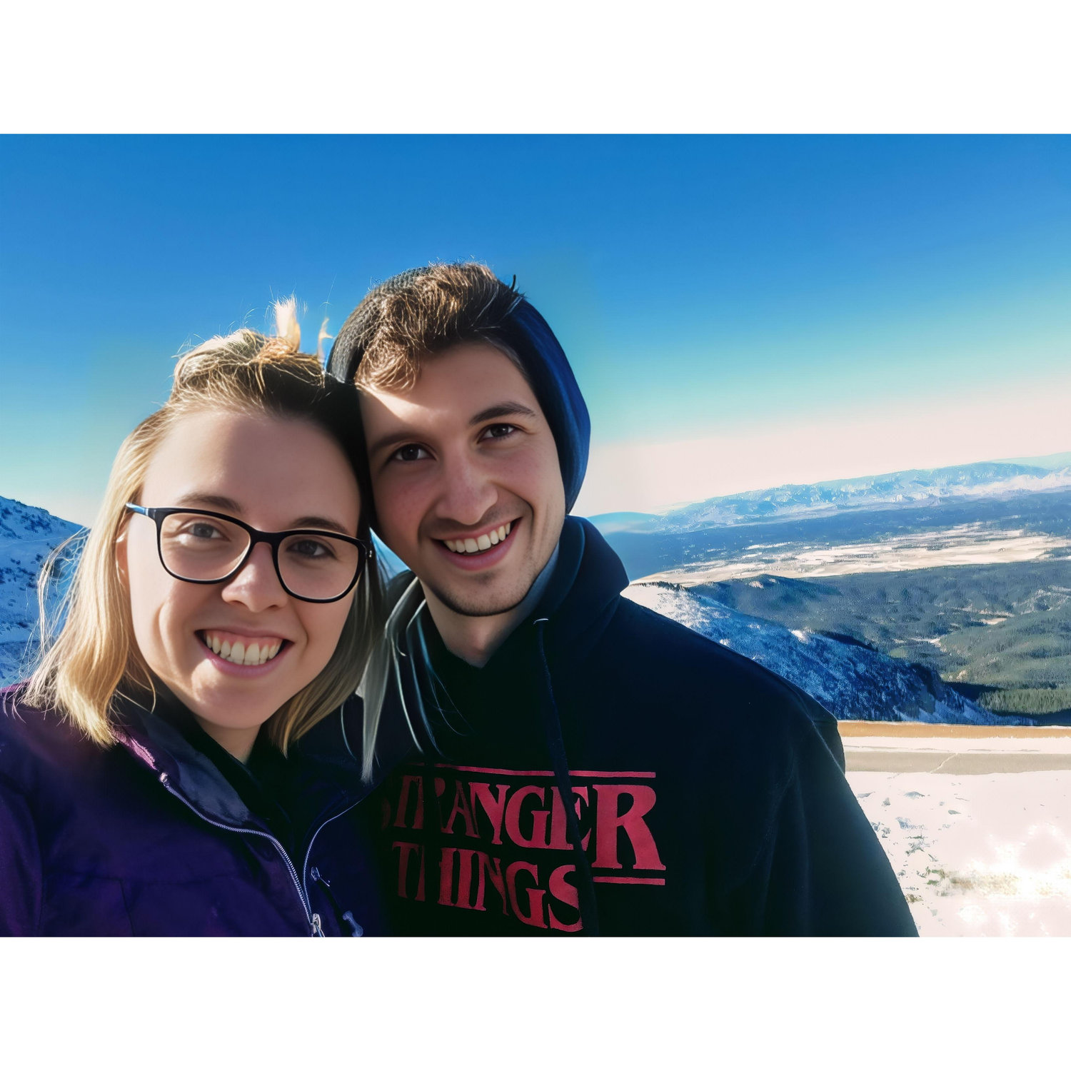Pikes Peak on our first trip to Colorado. This drive up was crazy! We had to stop for a break after some particularly crazy turns, and this was the awesome view!