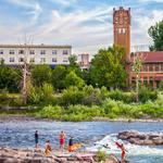 Downtown Missoula and Caras Park