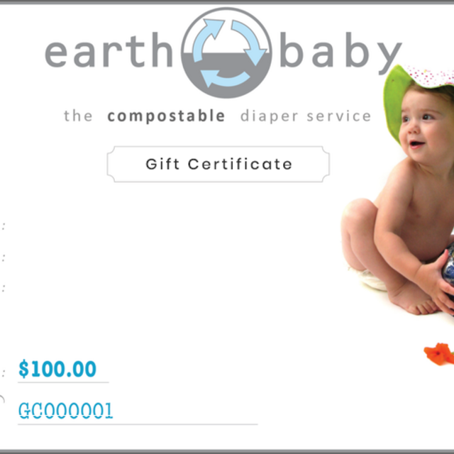 Earth Baby Monthly Compostable Diaper Service - Gift Certificate