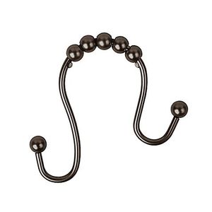 TITAN - Titan Stainless Double Glide Shower Curtain Hooks (Set of 12)