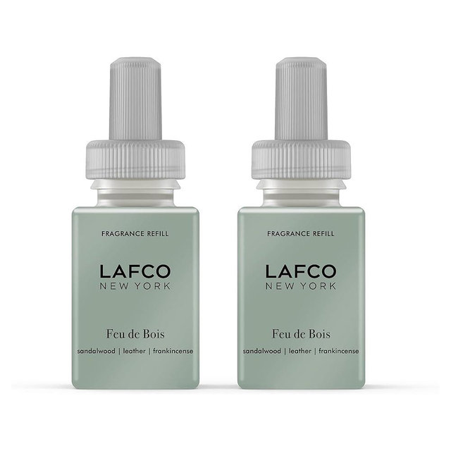 LAFCO New York Pura Smart Device Refill, Feu de Bois - Pack of 2 - Vial Delivers Up to 2 Weeks of Fragrance Life - Made in The USA