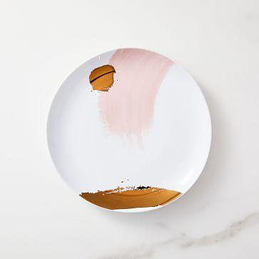 Gilded Brushstrokes Salad Plate