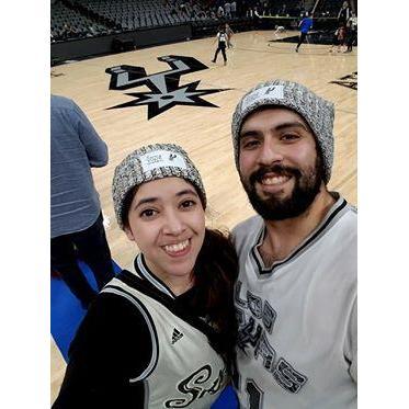 We had the opportunity to step on the Spurs Court and shoot a 3-pointer!