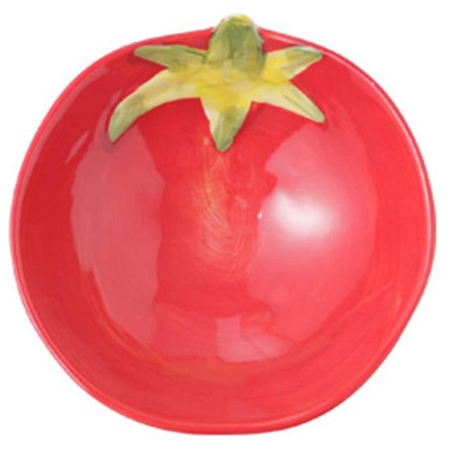 WAYUTO Ceramic Serving Plate Vegetable Themed Fruit Tray Serveware Platters Condiment Tray Pasta Bowl Sauce Dish Relish Tray for Fruit Salad Cheese Dessert Snack Cereal Oatmeal Party Tomato