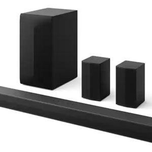 5.1-Channel S60TR Home Theater Soundbar with Wireless Subwoofer and Rear Speakers, Dolby Audio - Black