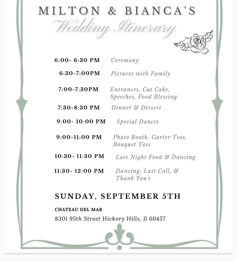 The Wedding Website of Milton Childs and Bianca Galindo