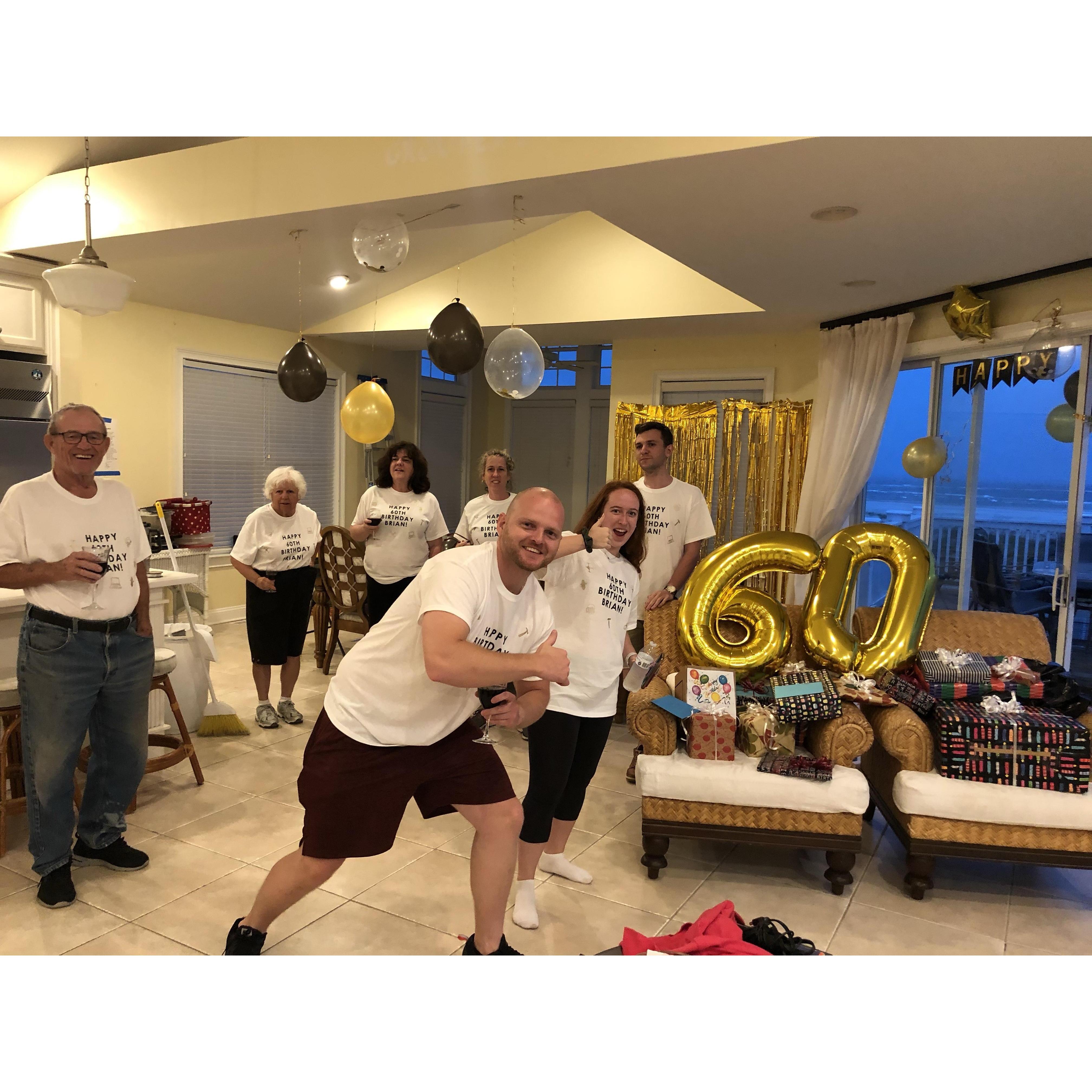 Waiting to surprise my Dad for his 60th birthday!