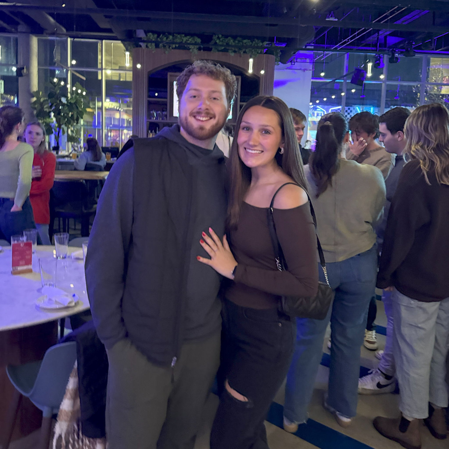 Celebrating a friends birthday in Downtown Cincinnati.