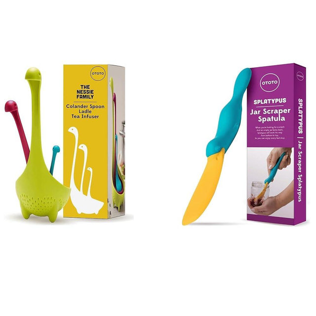 OTOTO Bundle of 2 The Nessie Family + Splatypus Jar Spatula for Scooping and Scraping