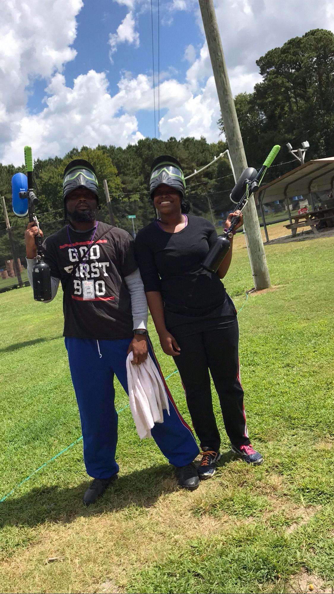 Paintballing.