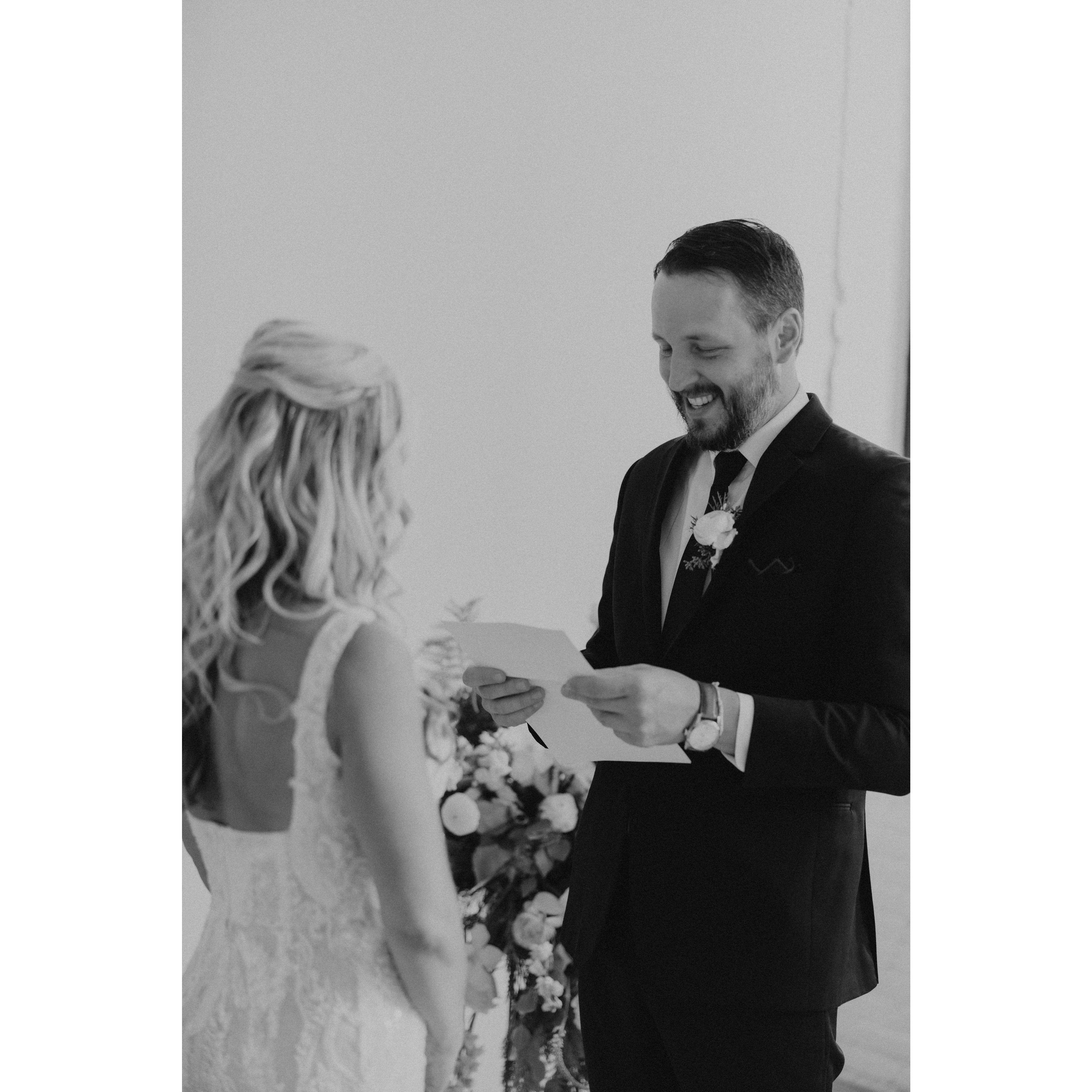 Aaron's vows to Lindsey