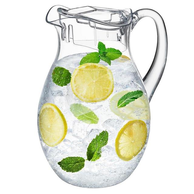 US Acrylic 72oz Acrylic Clear Acrylic Pitcher with Lid, Reusable, BPA-free, Indoor and Outdoor Pitcher for Water, Lemonade, Juice, and Soda Pop