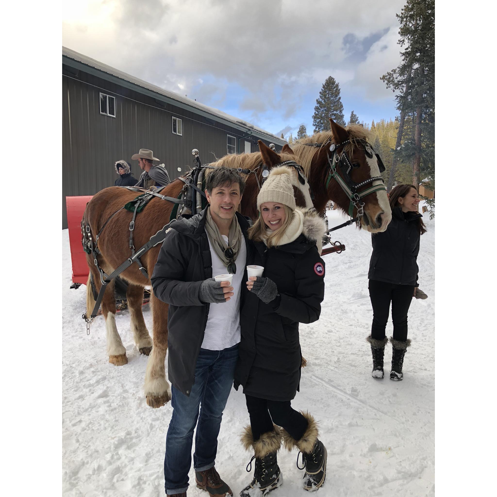 Sleigh ride in Breckenridge, CO