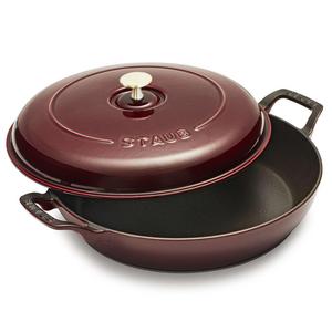 Staub Heritage 3.5-qt. Braiser, Brass Knob