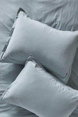 Taylor Organic Cotton Percale Embroidered Shams, Set of 2