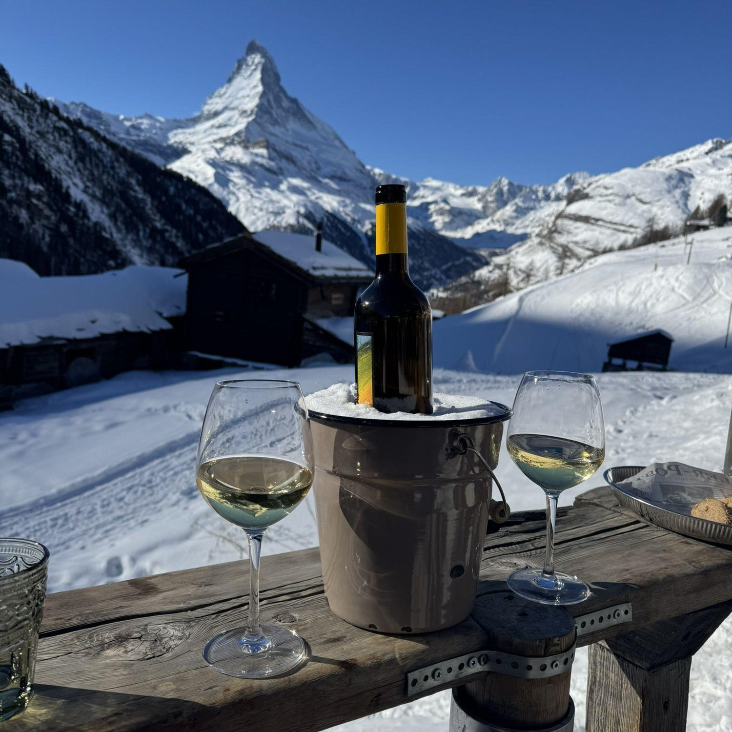 Lunch after engagement in Zermatt, Switzerland
