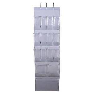15-Pocket Over-the-Door Hanging Shoe Organizer Gray - Room Essentials™