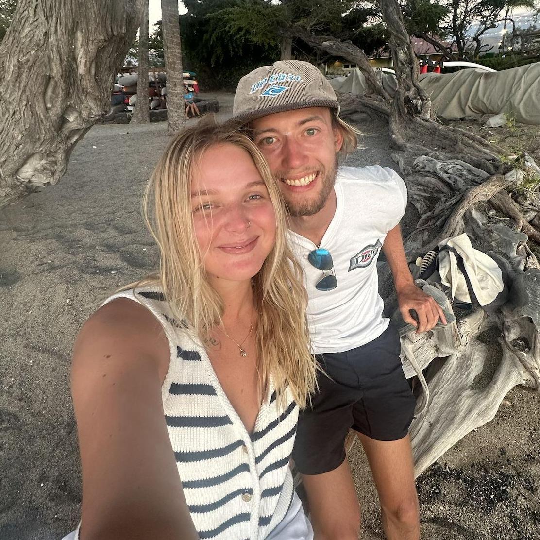 Jaret fake proposed this night acting like he was getting down on a knee when he was really just picking up his flip flops. He thought he was really funny.