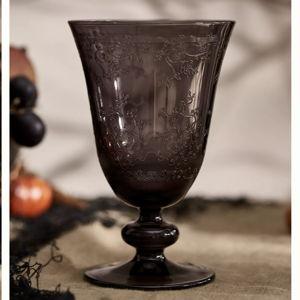 Smoked Thorny Floral Glass - Small