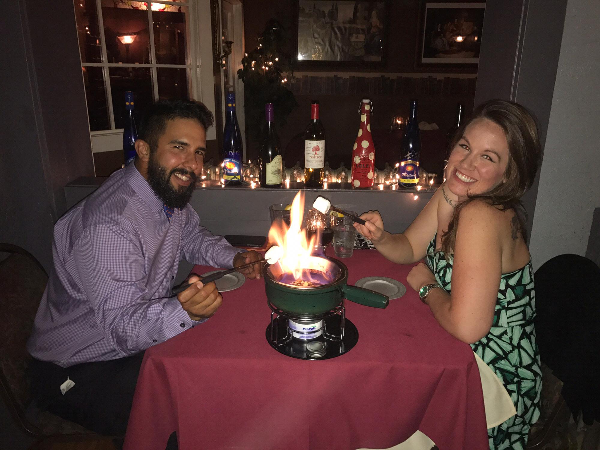 First anniversary - dinner at Mona Lisa (July 2017)
