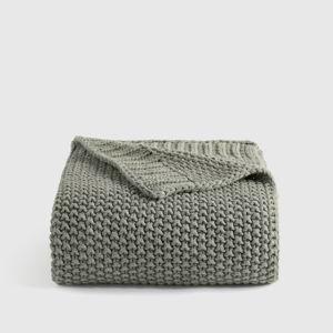 Cotton Fisherman Throw in Dried Sage