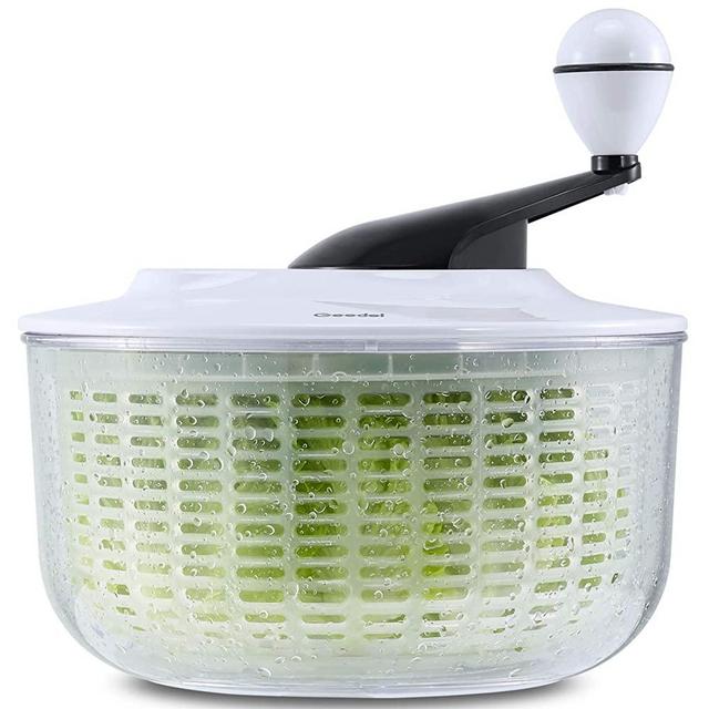 Large 5L Salad Spinner, Lettuce Spinner Quick Dryer Easy to Clean, Dishwasher Safe Salad Washer Dryer Ideal for Vegetables and Fruits, BPA Free, Large 4.5 Quart