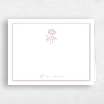 Dusty Rose, Pink Wedding Thank You - Newport Landscape Letterpress