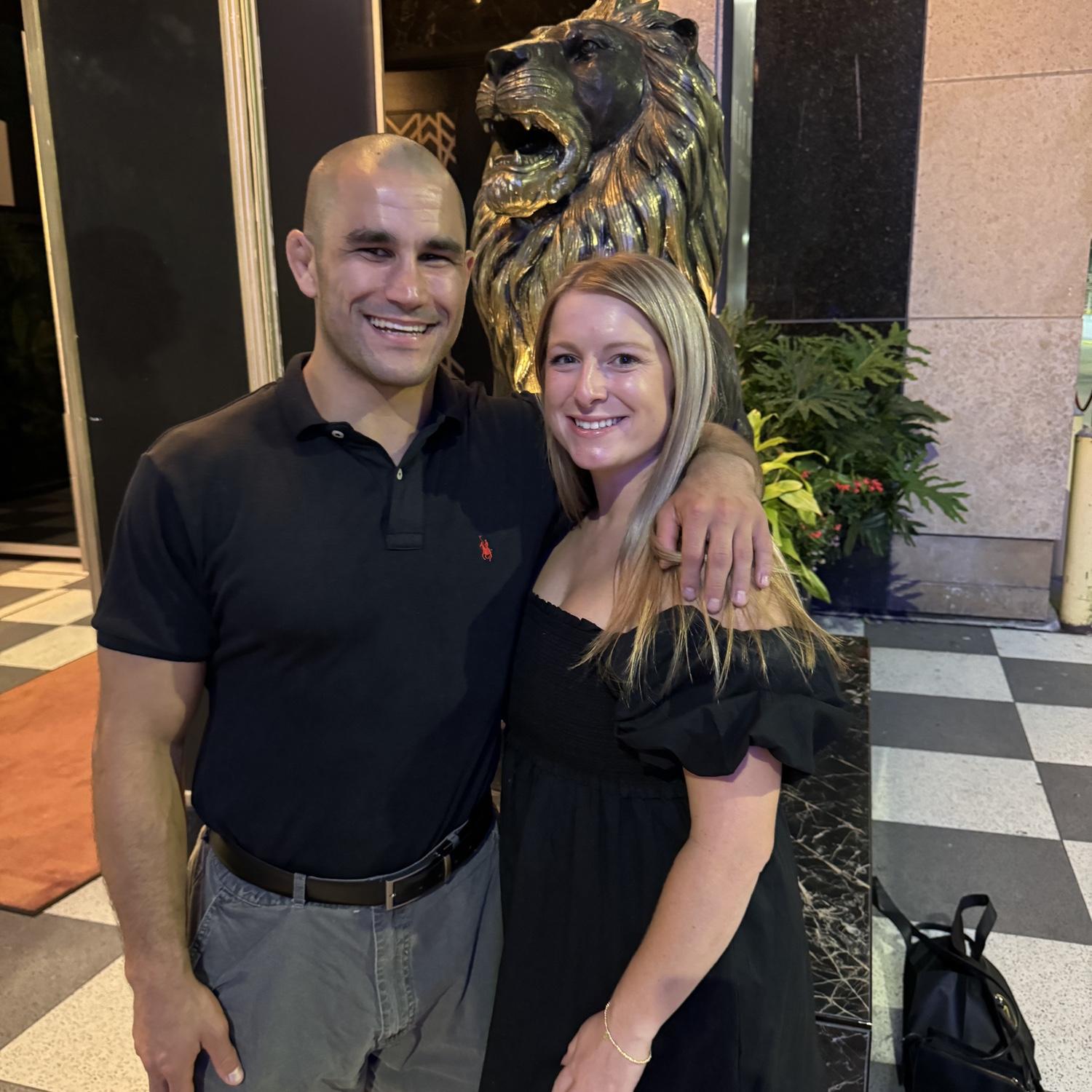 Dinner at Jeff Ruby’s- we both appreciate a good steak!